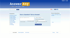Desktop Screenshot of answerany.com