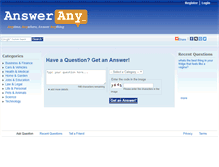 Tablet Screenshot of answerany.com